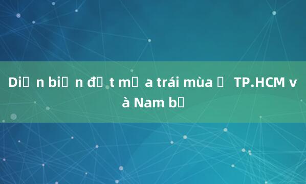 Diễn biến đợt mưa trái mùa ở TP.HCM và Nam bộ