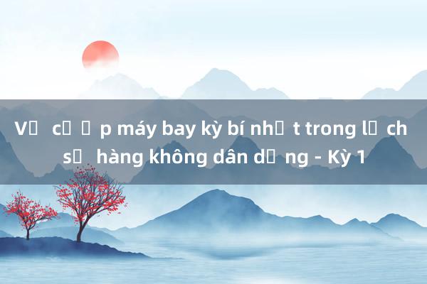 Vụ cướp máy bay kỳ bí nhất trong lịch sử hàng không dân dụng - Kỳ 1