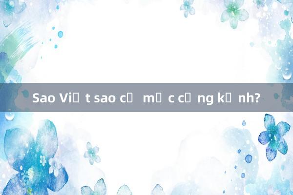 Sao Việt sao cứ mặc cồng kềnh?